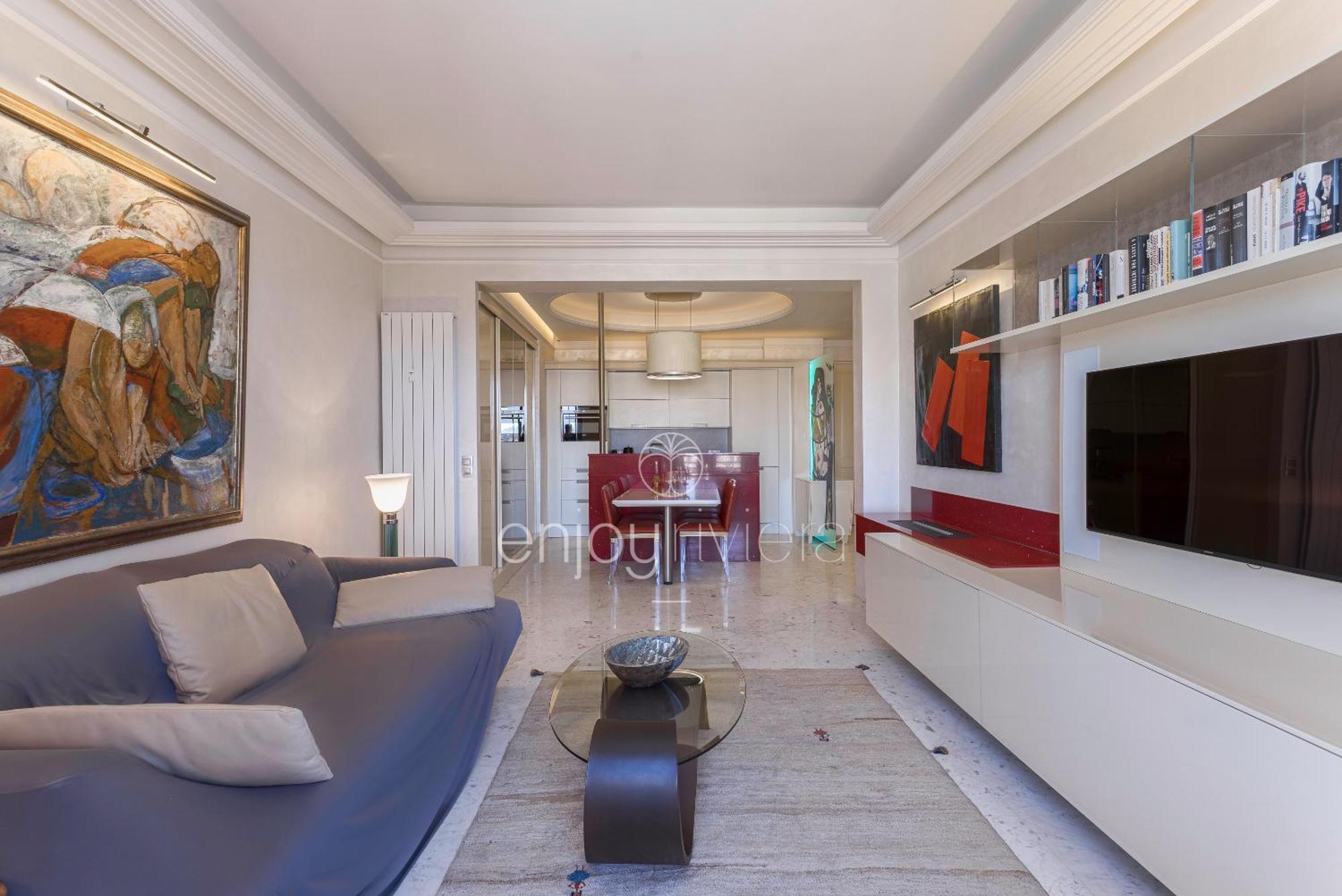 Palais Miramar Suite Art Modern - Derniere Etages Vue Mer - 75M De Confort - En Face Des Plages -Wifi - Clim Cannes Luaran gambar
